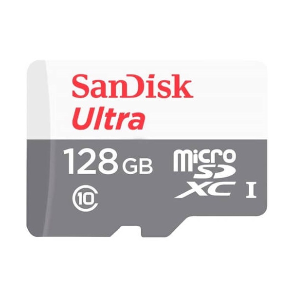 SANDISK 128GB MICRO SD CLASS 10 UHS I 2