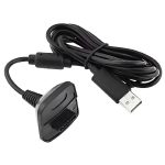 CABLE DE CHARGEMENT USB 2 IN 1 XBOX360/XBOX360 SLIM 5 PIEDS NOIR
