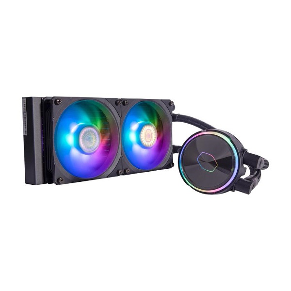 cooler master masterliquid pl240 flux boitier pc processeur liquid sooling kit 12 cm noir