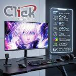 GAME REVOLUTION APOCALYPS 27" 240HZ 2K QHD IPS 1MS / 2xHDMI 1xDP  / ROTATE STAND RGB