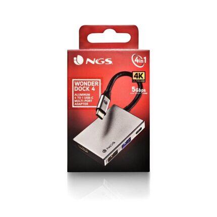 ADAPTATEUR HUB NGS WONDER DOCK 4 - 4 IN 1 (HDMI +USB3.0+USB2.0+TYPE-C)TO TYPE-C