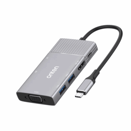 ADAPTATEUR TYPE C TO HDMI/VGA+SD/TF+02USB+JACK 3.5+TYPE OTN 95113