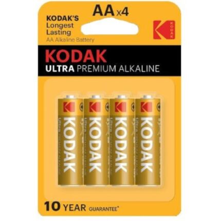PILE KODAK AAx4 ULTRA PREMIUM ALKALINE 1.5v 3000mAh BL4