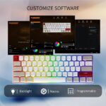 NEWMEN SANSFIL GM610 RED MECANICAL SWITCHES RGB WHITE – Image 2