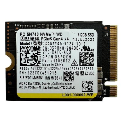 M.2 WD SN740 512GB GEN4 5000/4000MBPS NVME 2280