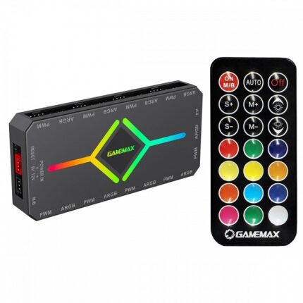 GAMEMAX V4.0 ARGB PWM BLACK 9 PORTS (8 FANS + FAN CPU) TELECOMMANDE