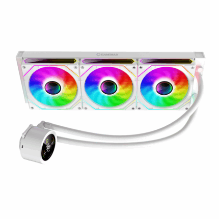 GAMEMAX ICEBURG 360 DIGITAL WH ARGB WHITE ECRAN LCD TEMPERATURE CPU TDP 290W