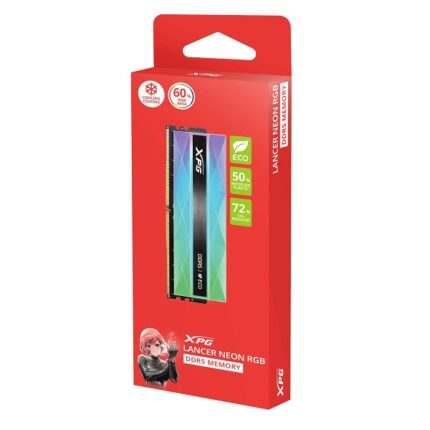 UDIMM DDR5 16GO 6000MHz CL32 ADATA XPG LANCER NEON RGB