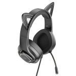 HOCO W107 RGB GAMING FILAIR BLACK AVEC OREILLES PINK