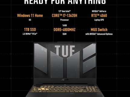 ASUS TUF F15 FX507VV I7-13620H/ 16GB DDR5/ SSD 1TO/RTX 4060 8GO / 15.6" /WIN11 GRAY