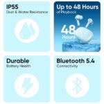 ECOUTEUR BLUETOOTH REALME BUDS T200 LITE AI ENC/ IPX4 / BT5.4 / 48H BLEU – Image 2