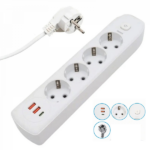 POWER SOCKET Q603 2M 2500W 04 PRISE + 02 USB + 01USB C WHITE – Image 2