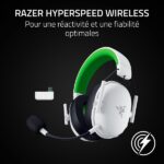 RAZER BLACKSHARK V3 X HYPERSPEED SANSFIL (2.4GHZ-BT) (PC/XBOX ONE/XBOX SERIS X-S) WHITE – Image 2